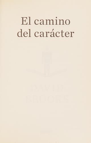 El camino del carácter