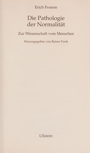 Die Pathologie der Normalitt