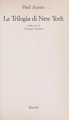 La trilogia di New York