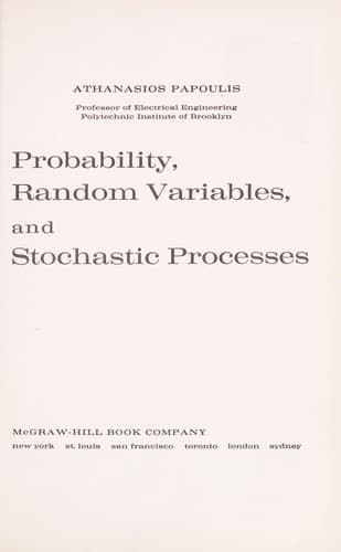 Probability, random variables, and stochastic processes