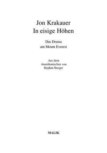 In eisige Höhen