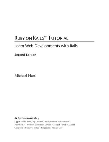Ruby on Rails Tutorial