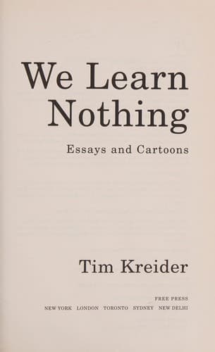 We learn nothing